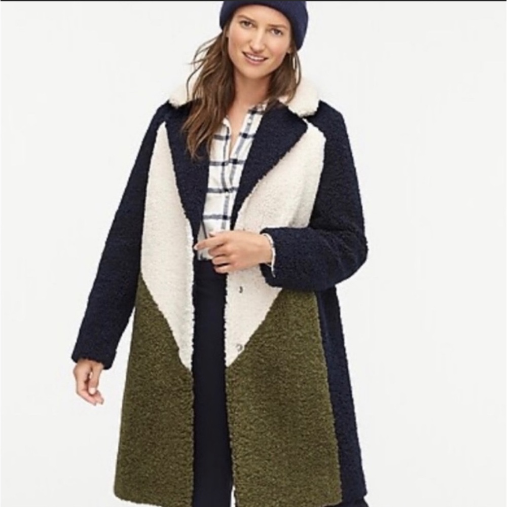 J Crew Sherpa coat